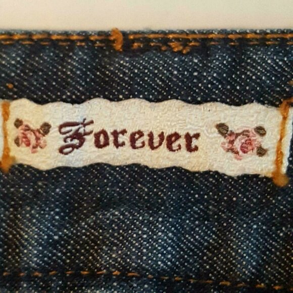 Forever Jeans Women’s Size 32/32 Wide Leg Dark Wash Stretch Mid Rise Zip Fly - Picture 5 of 11